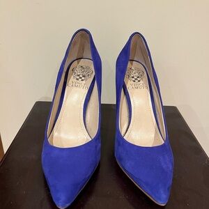 Vince Camuto Royal Blue Suede Heels for Women